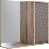 HOMCOM MDF Wall Mounted Bathroom Cabinet w/ Mirror