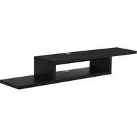 Wall Mount Media Console, Floating TV Stand, Entertainment Center Unit, Black