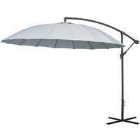 Outsunny 3m Cantilever Parasol (base not included) - Grey