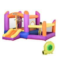 Outsunny Bounce Castle House Inflatable for Kids 3-12 w/ Inflator Multi-color