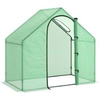 Outsunny 3.4x5.9ft Walk-In Greenhouse Outdoor Garden Plant Shelter Steel Frame