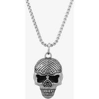 Bourne and Wilde Mens Oxidised Skull Necklace OSN-431S-BX