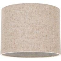 Contemporary and Stylish Natural Linen 8" Drum Lamp Shade in Oatmeal | 40watt Maximum | 15cm x 20cm by Happy Homewares