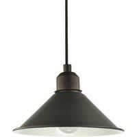 Cone Shaped Industrial Metal Pendant Lamp Shade in Mat Black - 21cm x 8cm by Happy Homewares