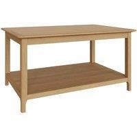 Oak Top Coffee Table with Shelf Living Room Furniture Oak