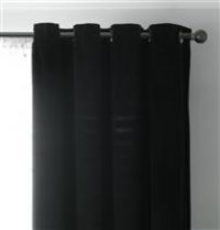 Habitat Matte Velvet Plain Eyelet Curtains Black - 168x228cm