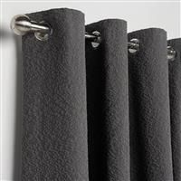 Habitat Boucle Plain Blackout Eyelet Curtains - Dark Grey