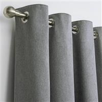 Habitat Textured Plain Blackout Lined Eyelet Curtains - Grey