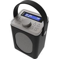 Majority Little Shelford Radio, DAB, DAB+ Digital and FM Bluetooth, Portable, Battery and Mains Powered, Bluetooth Connectivity, Dual Alarm, 15 Hours Playback and LCD Display - Black & Grey