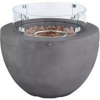 Tower T978527 Magna Round Gas Fire Pit made from Magnesium Oxide, Fire and Moisture Resistant, Grey