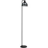 Floor Lamp Light Black Shade Black Transparent Glass Vaporized Bulb E27 1x60W