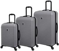 IT Luggage Shutter 3pc 8 Wheel Suitcase Set - Storm Front