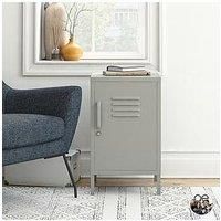 Queer Eye Bradford Metal Locker End Table - Taupe