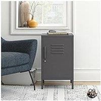 Queer Eye Bradford Metal Locker End Table - Grey