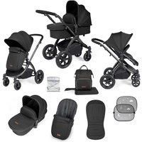 Ickle Bubba Stomp Luxe 2 In 1 Pushchair & Carrycot - Black Midnight Black