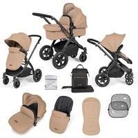 Ickle Bubba Stomp Luxe 2 In 1 Pushchair & Carrycot - Black Desert Black