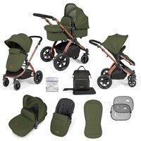 Ickle Bubba Stomp Luxe 2 In 1 Pushchair & Carrycot - Bronze Woodland Black