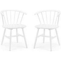 Julian Bowen Set Of 2 Modena Dining Chairs - White