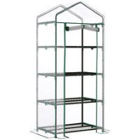 Outsunny Portable 4-Tier Mini Greenhouse Plant Grow House Shed w/ Clear Cover