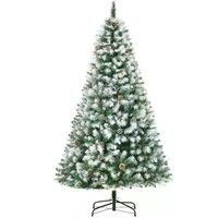 HOMCOM 6FT Artificial Christmas Tree with Pine Cones, Holiday Home Xmas Decoration Automatic Open, Green