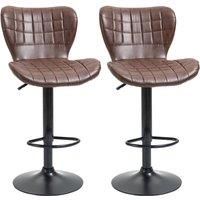 Bar Stools Set of 2 Adjustable Height Swivel Bar Chairs with Footrest