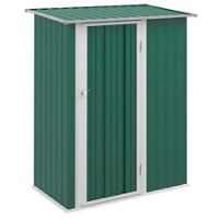 Outsunny Outdoor Storage Shed Steel Garden Shed with Lockable Door Green