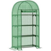 Outsunny 80 x 49 x 160cm Mini Greenhouse Portable Green House with Storage Shelf