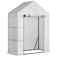 Outsunny Greenhouse for Outdoor, Portable Gardening Plant Grow House w/ Shelf