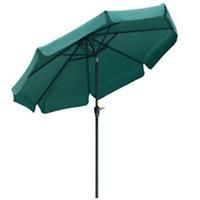 Outsunny 2.7m Patio Umbrella Garden Parasol with Ruffles, 8 Ribs, Green