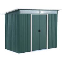 Outsunny Garden Shed Outdoor Storage Tool Organizer w/ Double Sliding Door