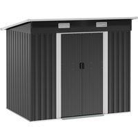 Outsunny 6.8 x 4.3ft Outdoor Garden Storage Shed, Tool Storage Box for Backyard, Patio and Lawn, Black