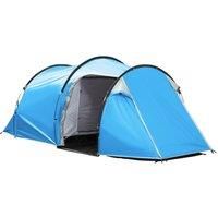 Outsunny 2-3 Man Tunnel Tents w/ Vestibule - Light Blue