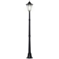 Outsunny Outdoor Solar Powered Lantern Lamp Garden Lamp Post Light Black