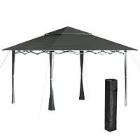 Outsunny 4 x 4m Outdoor PopUp Canopy Tent Gazebo Adjustable Legs Bag Dark Grey