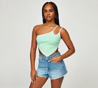 Forena Womens Deedee Bandana Crop Top - Green - Size M