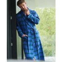 'Midnight Tartan' Brushed Cotton Dressing Gown