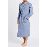 'Garrison' Herringbone Cotton Twill Dressing Gown