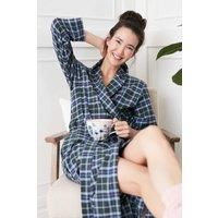 'Jura' Tartan Brushed Cotton Dressing Gown