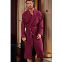 'Cahors' Herringbone Brushed Cotton Dressing Gown