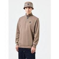 Weekend Offender Matisa Mocha/Mid House Check 1/4 Zip Sweatshirt SWAW2409