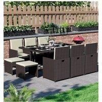 Garden Vida Cuba 10 Seater Rattan Set Outdoor Garden Furniture