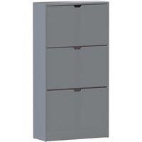 Vida Designs 3 Drawer Shoe Cabinet - Grey