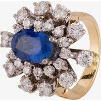 Pre-Owned Yellow Gold Oval Sapphire & 1.50ct Diamond Ring 4112347