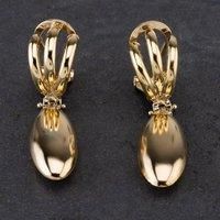 Pre-Owned 9ct Three Colour Gold Dropper Earrings 4117448