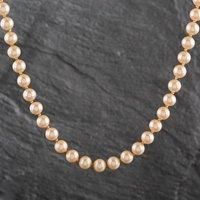 Pre-Owned Yellow Metal Simulated Pearl 30 Inch Necklace 4127021