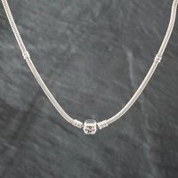 Pre-Owned Pandora Silver 19 Inch Snake Necklace 41221062