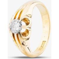 Pre-Owned 9ct Yellow Gold 1.40ct Brilliant Cut Diamond Signet Ring 41341083