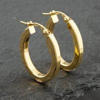 Pre-Owned Yellow Gold Plain Oval Hoop Earrings 41171161