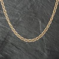 Pre-Owned 9ct Two Colour Gold Double 18 Inch Curb Chain 41161232