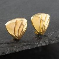 Pre-Owned 9ct Yellow Gold Patterned Clip On Earrings 41171602